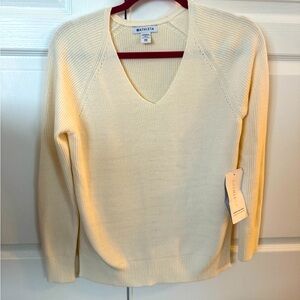 NWT Athleta cream v neck tunic sweater